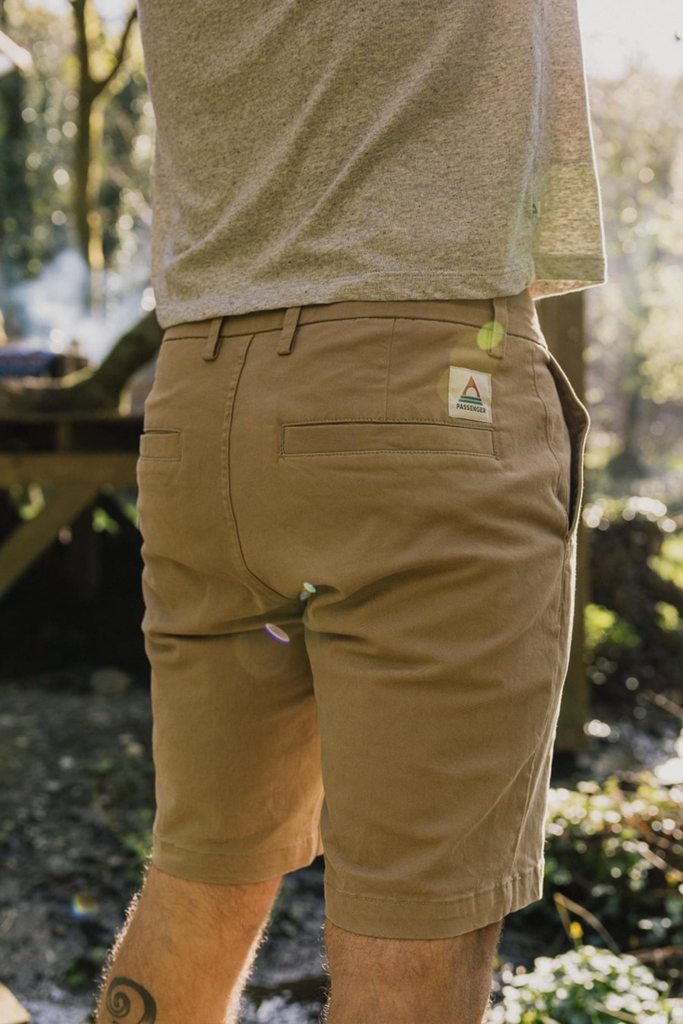 PASSENGER - 365 Organic Cotton Shorts - Chinchilla Brown - BACKYARD