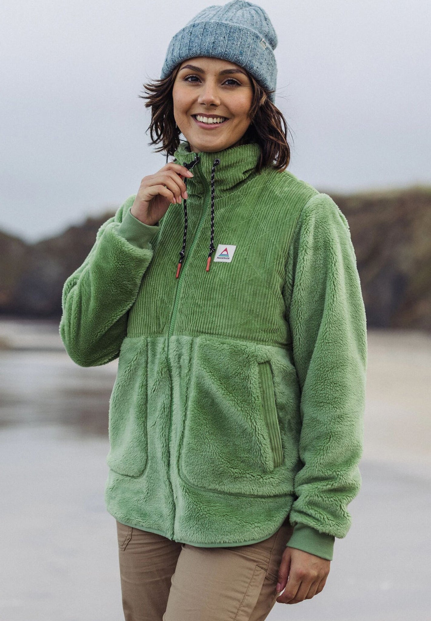 PASSENGER - Awaken Recycled Deep - Pile Sherpa Fleece - Stem Green - BACKYARD