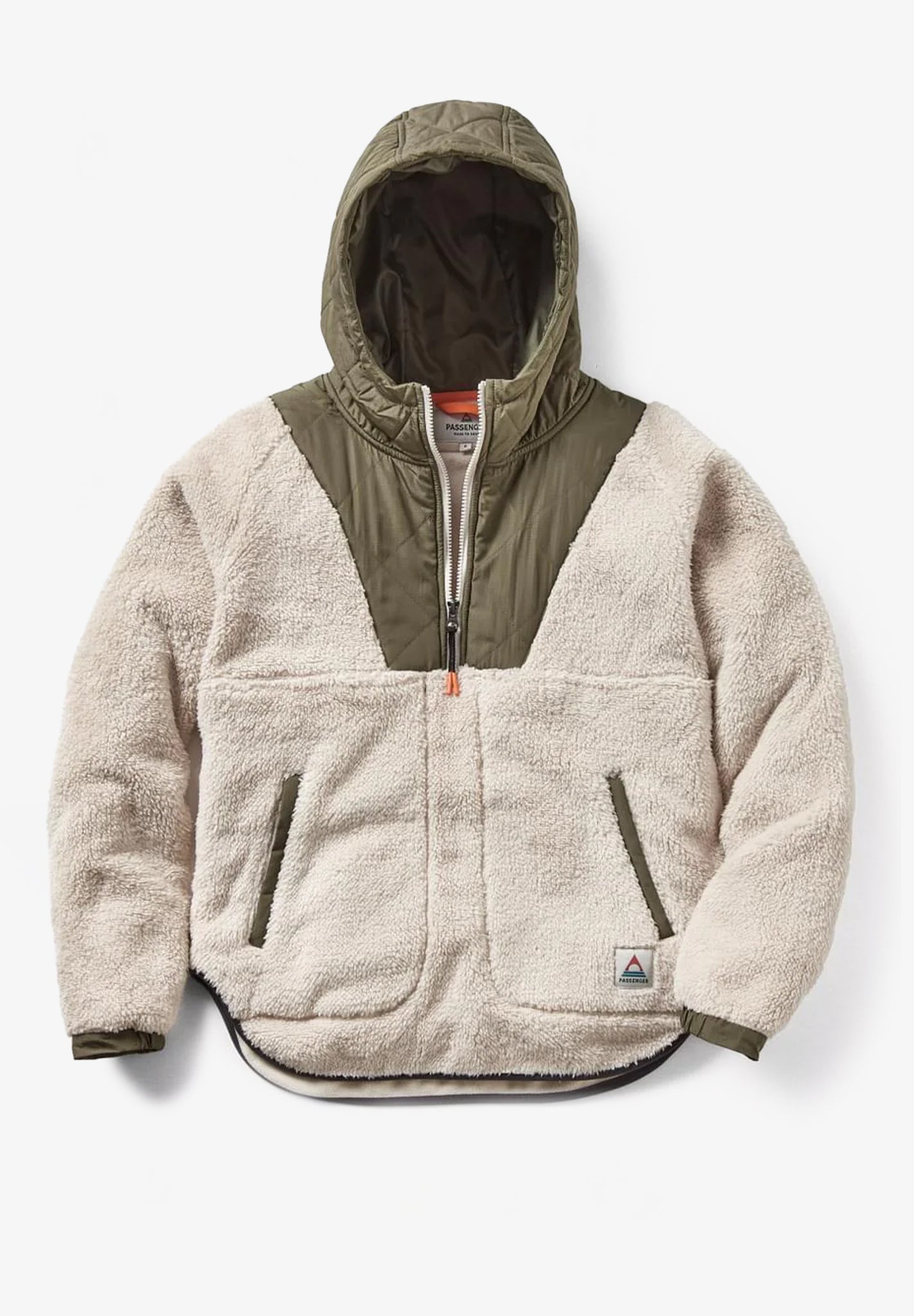 PASSENGER - Beaumont Recycled Sherpa Hooded Fleece - Vintage White - BACKYARD
