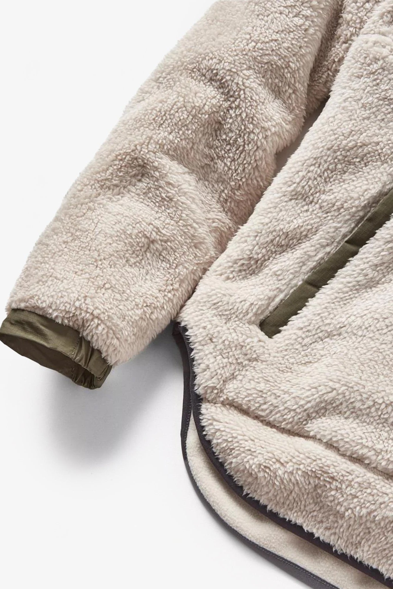 PASSENGER - Beaumont Recycled Sherpa Hooded Fleece - Vintage White - BACKYARD