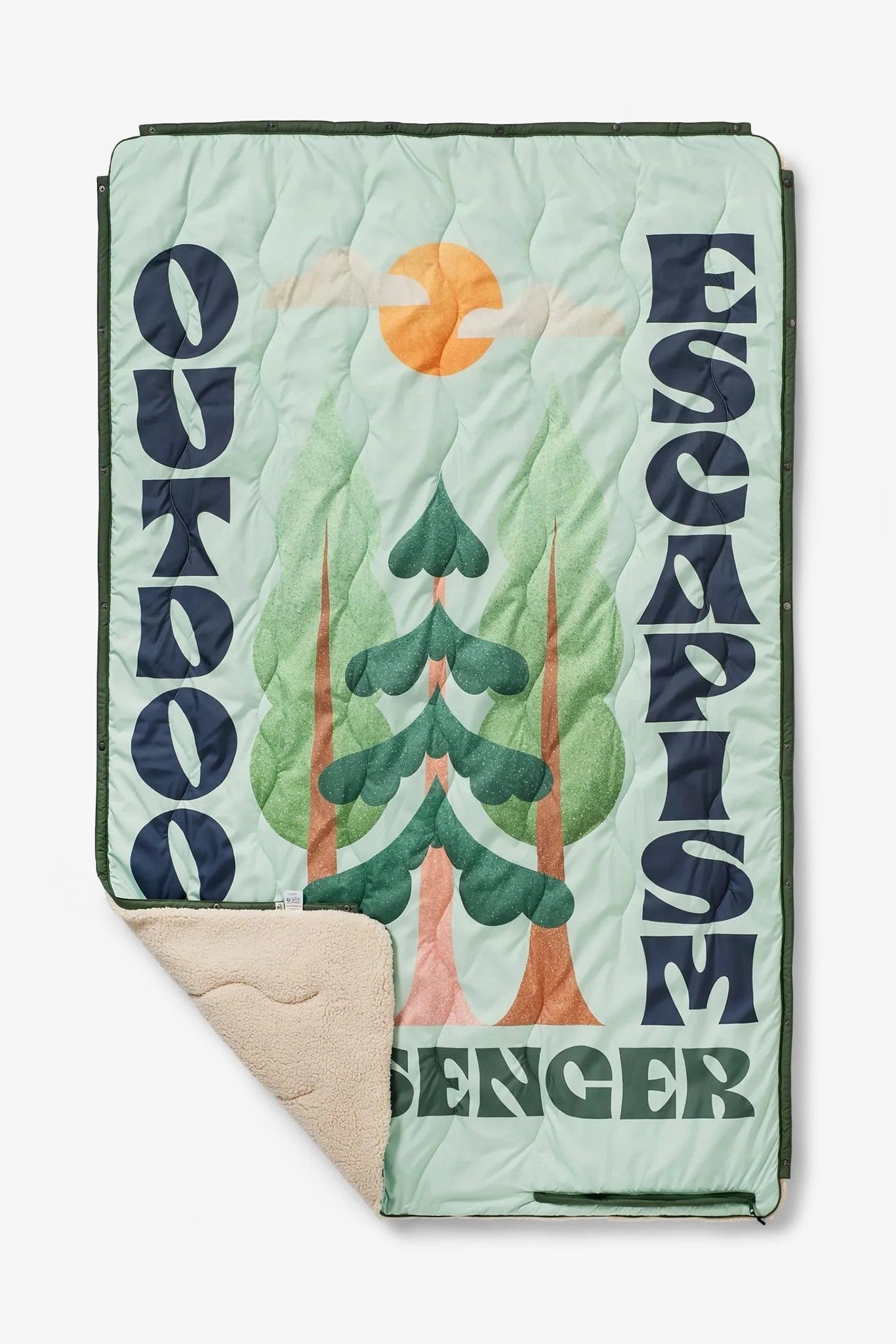 PASSENGER - Cabin Recycled Sherpa Blanket - Spearmint - BACKYARD