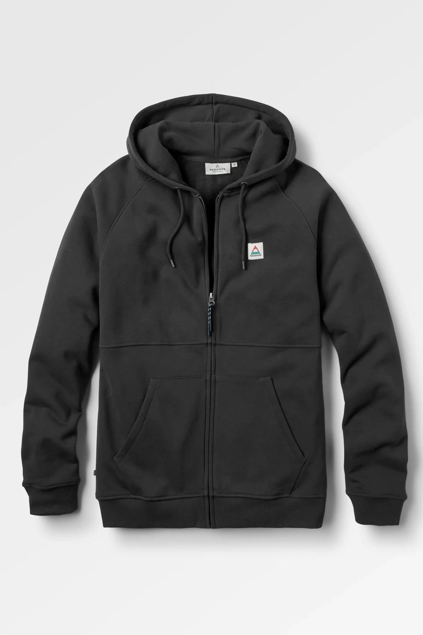 PASSENGER - Heritage Full Zip Recycled Cotton Hoodie - Black - BACKYARD