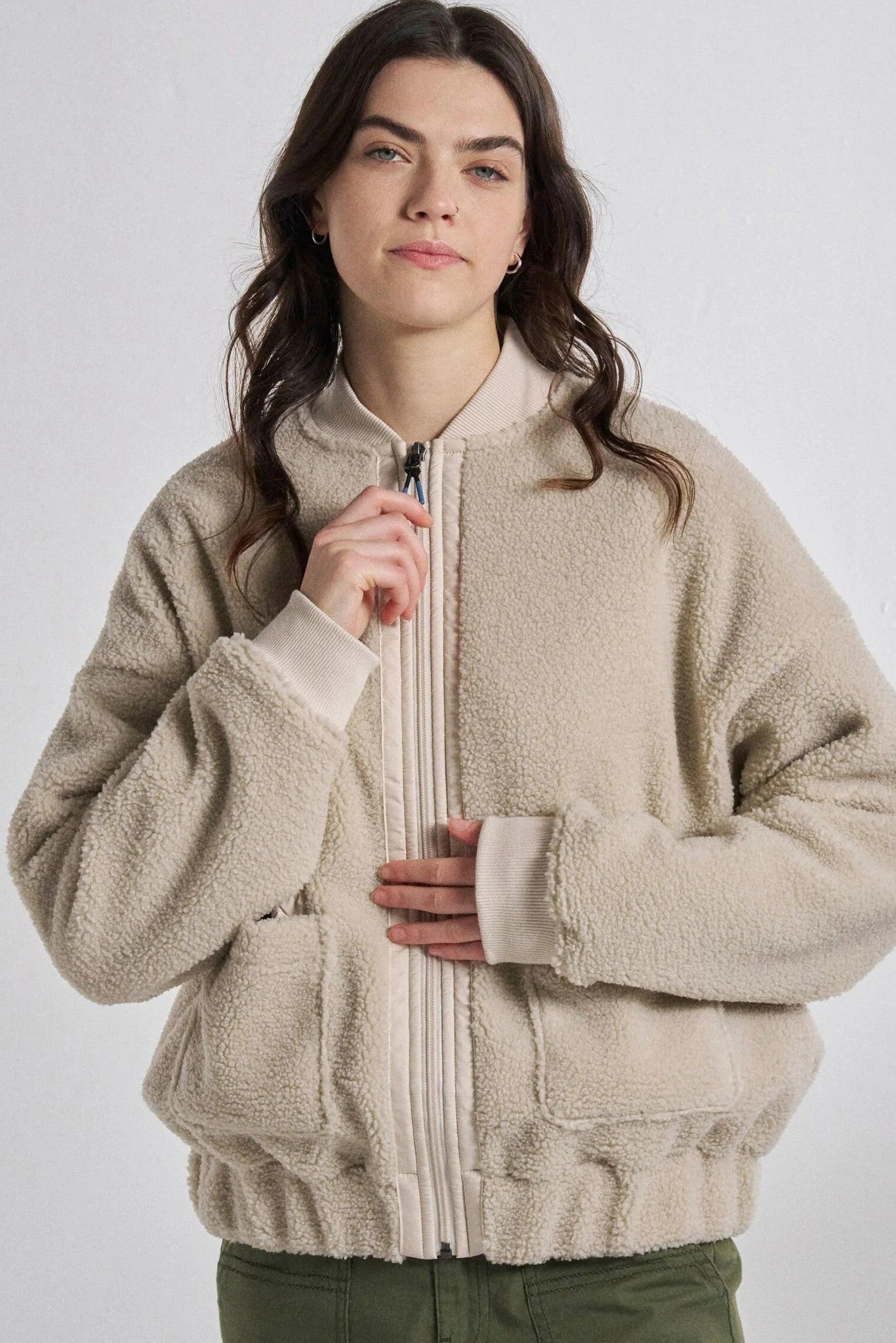 PASSENGER - Lucia Recycled Sherpa Fleece - Vintage White - BACKYARD
