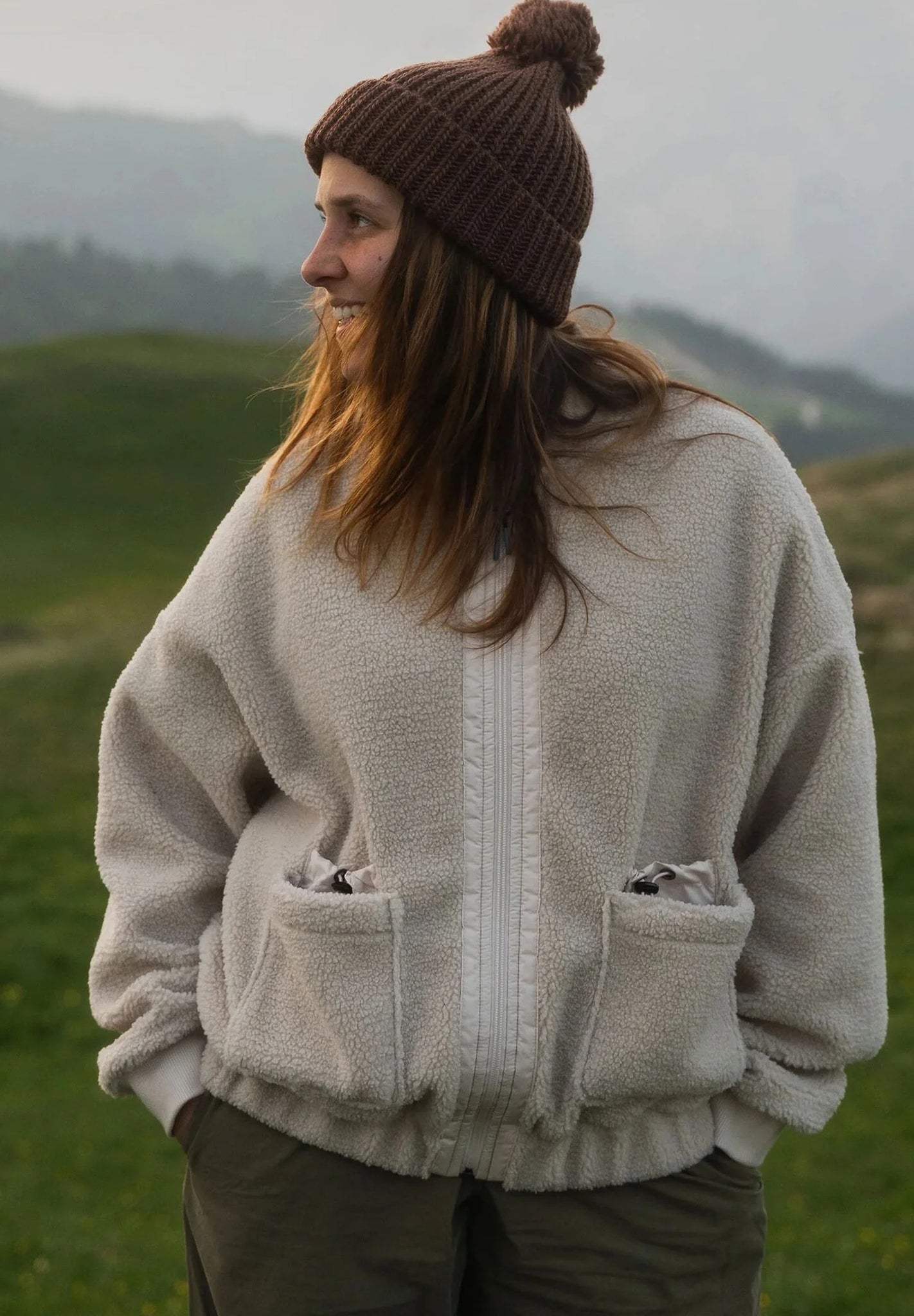 PASSENGER - Lucia Recycled Sherpa Fleece - Vintage White - BACKYARD