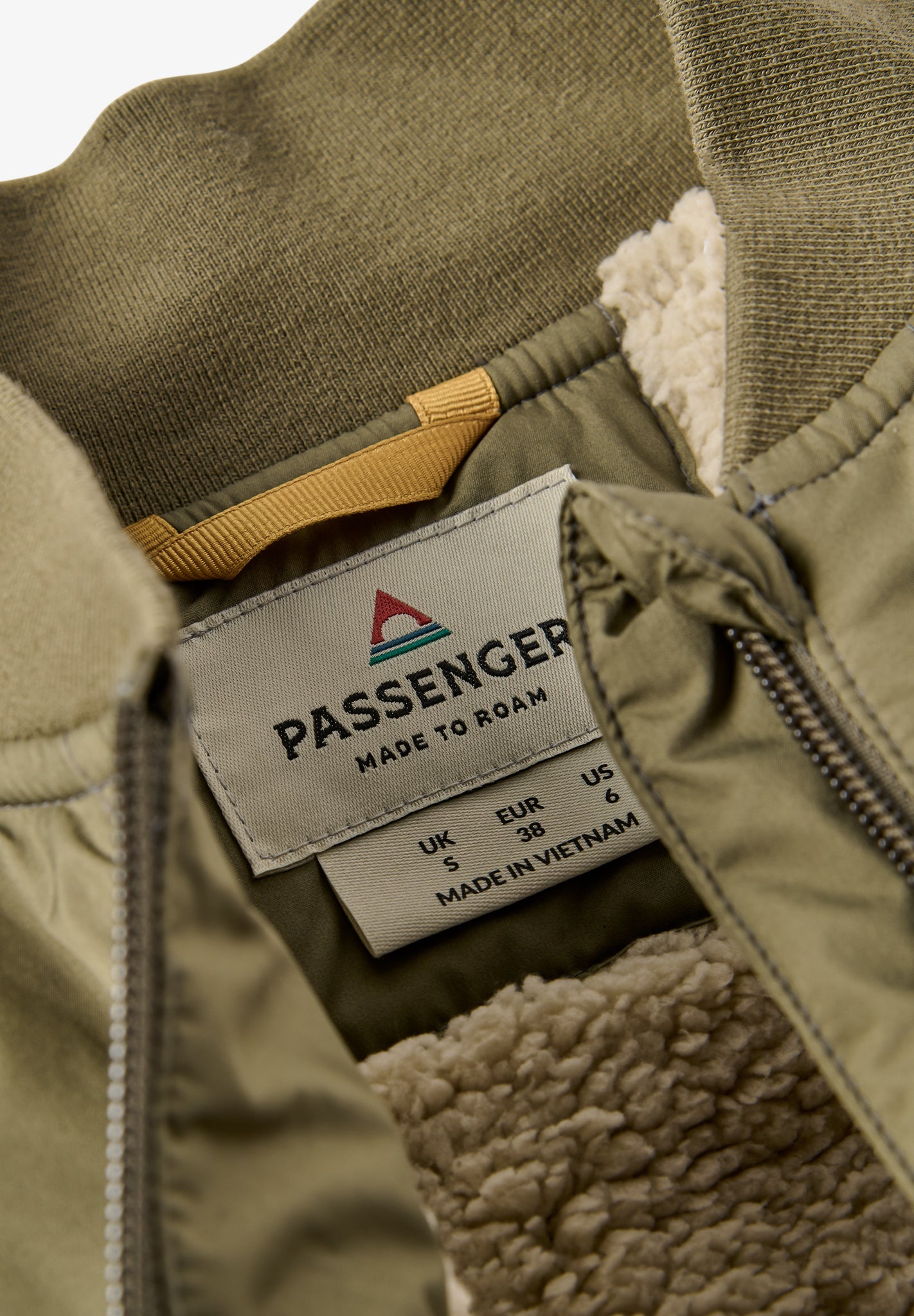 PASSENGER - Lucia Sherpa Lined Bomber Jacket - Dusty Olive - BACKYARD