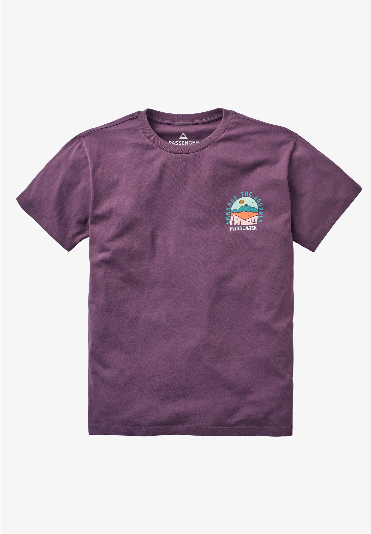 PASSENGER - Outlook Recycled Cotton Oversized T-Shirt - Deep Plum - BACKYARD