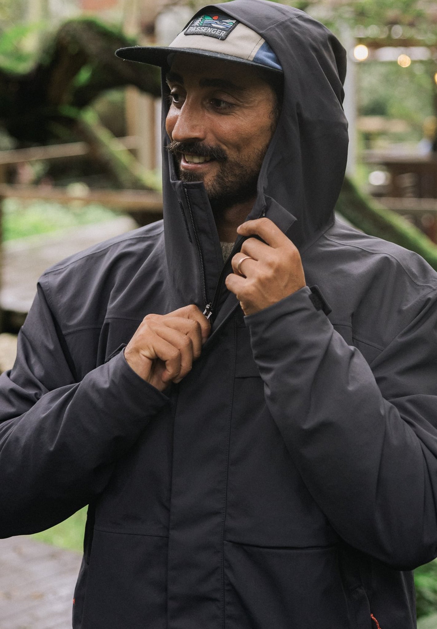PASSENGER - Overland Waterproof Jacket - Black - BACKYARD