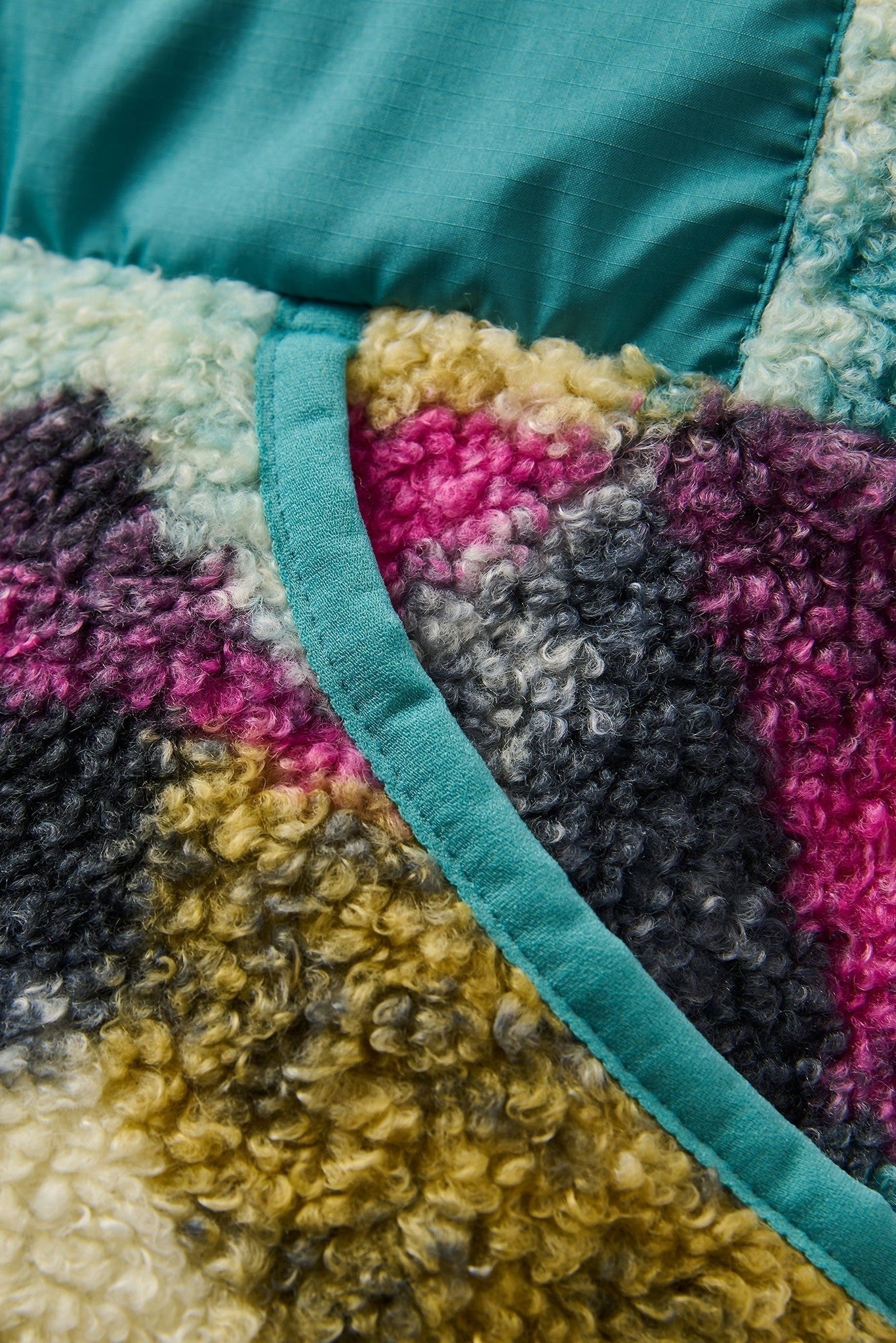 PASSENGER - Ravi Recycled Sherpa Fleece - Mosaic Mountain Charcoal - BACKYARD