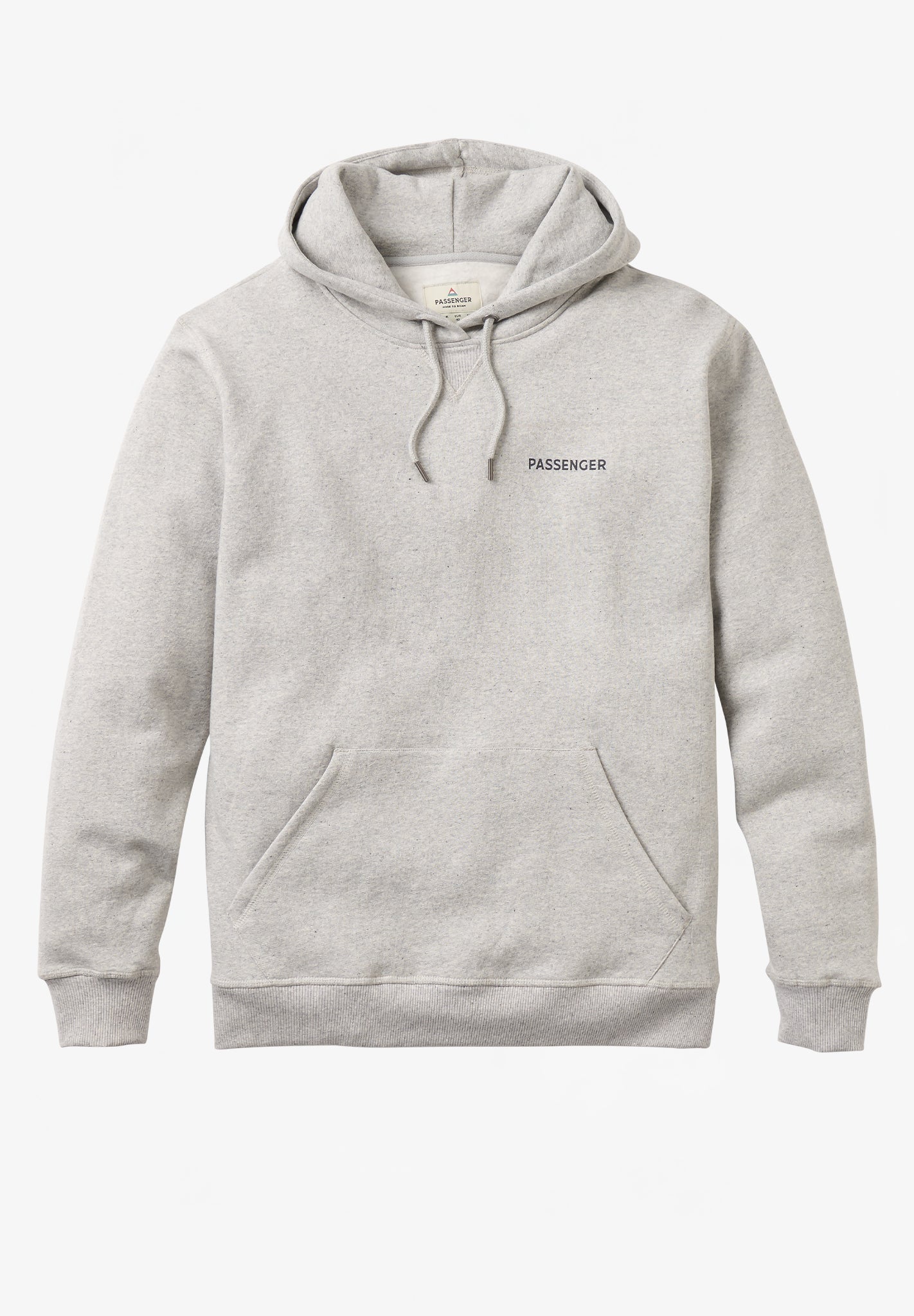 PASSENGER - Roamer Recycled Cotton Hoodie - Grey Marl - BACKYARD