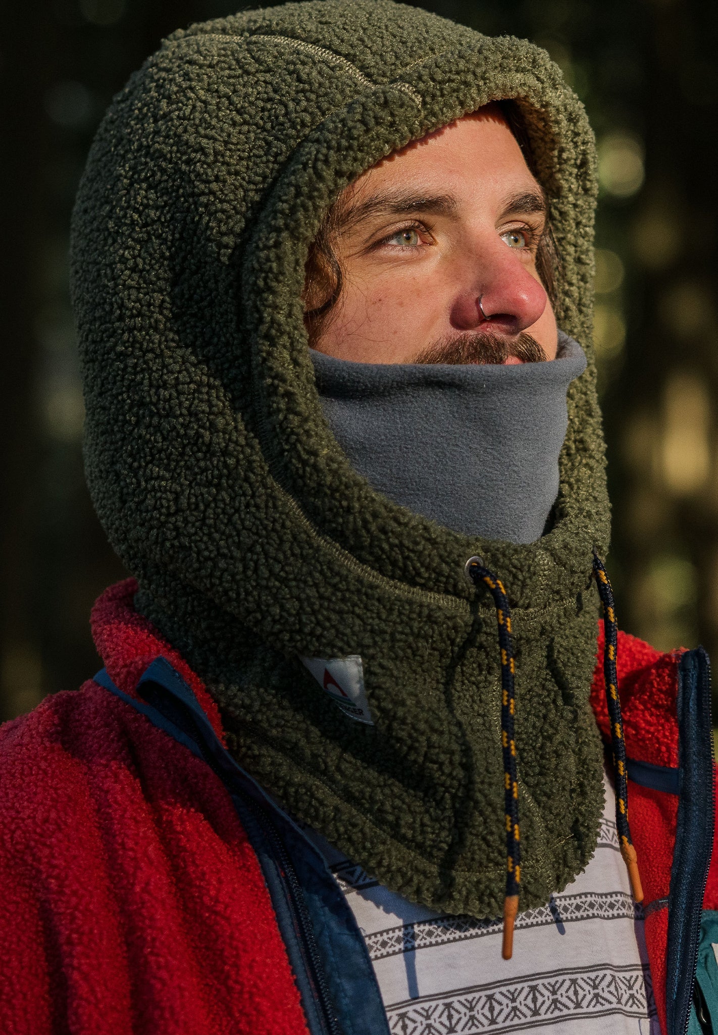 PASSENGER - Snowdrift Recycled Fleece Hood - Khaki - BACKYARD