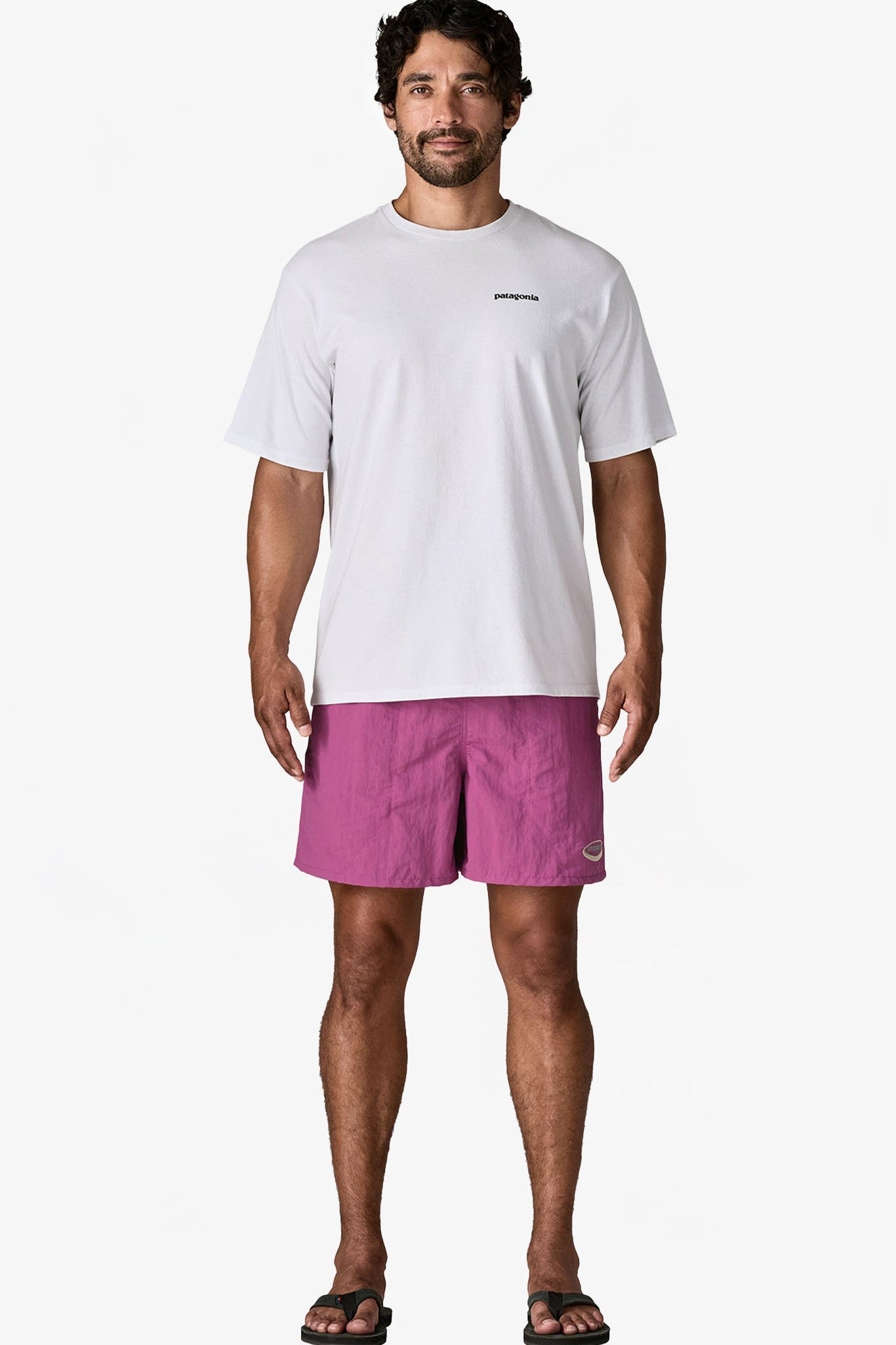 PATAGONIA - Men's Baggies Shorts - '95 Oval Logo: Faded Magenta - BACKYARD