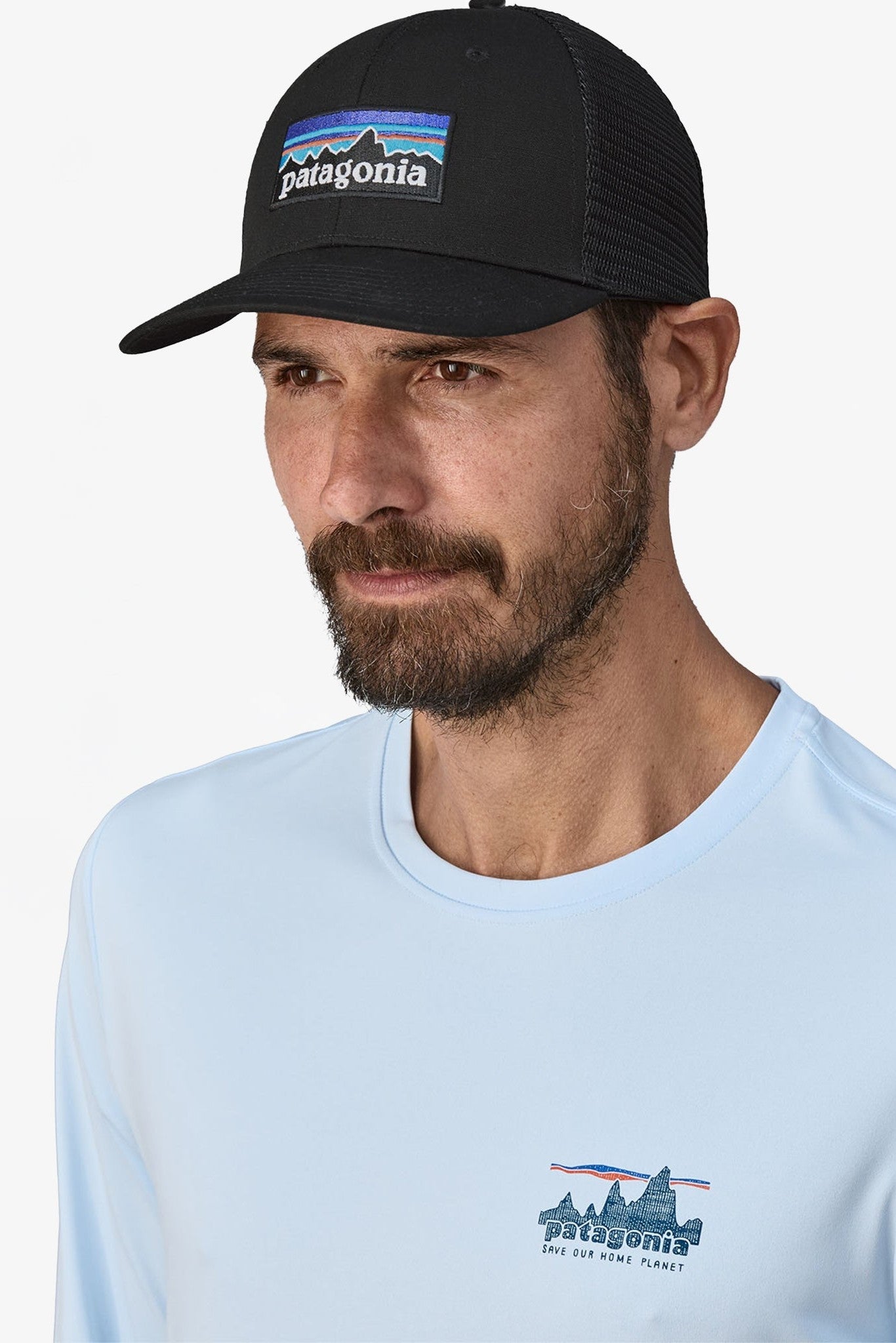 PATAGONIA - P - 6 Logo Trucker Hat - Black - BACKYARD