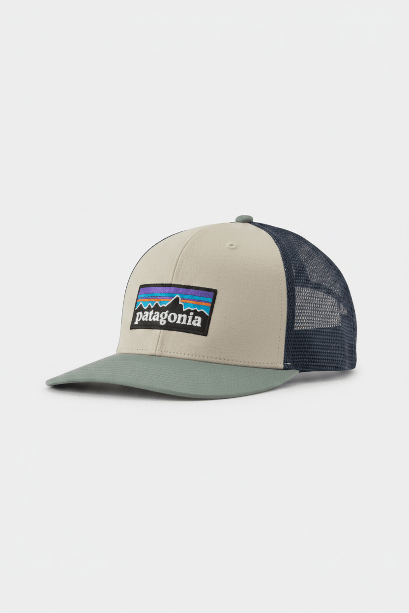 PATAGONIA-P-6 Logo Trucker Hat-Pumice-BACKYARD
