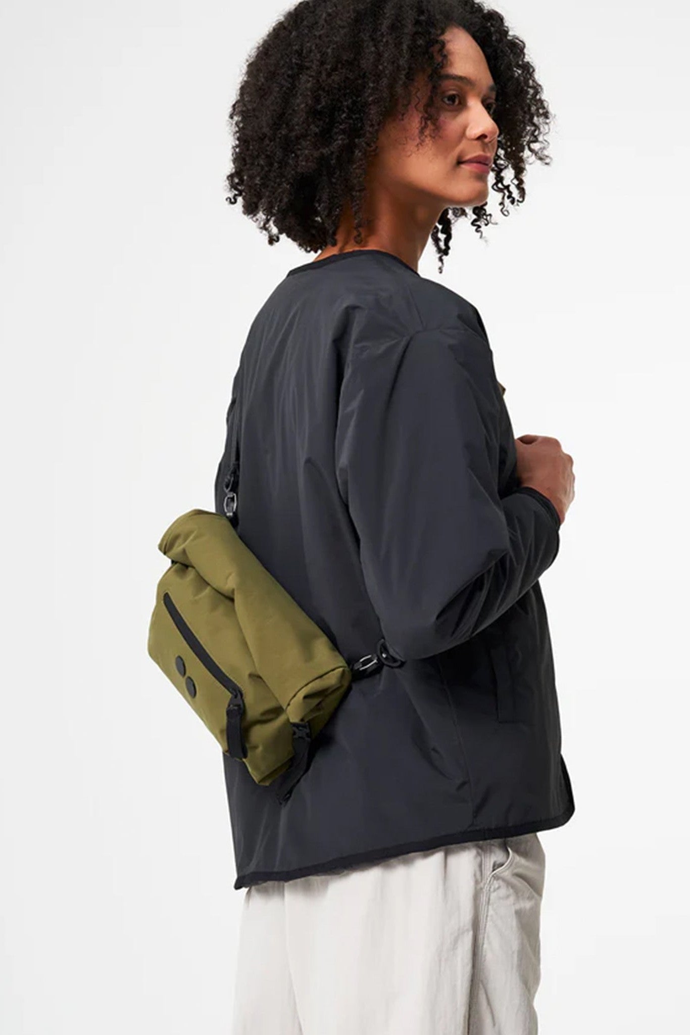 PINQPONQ - Aksel Hipbag - Solid Olive - BACKYARD