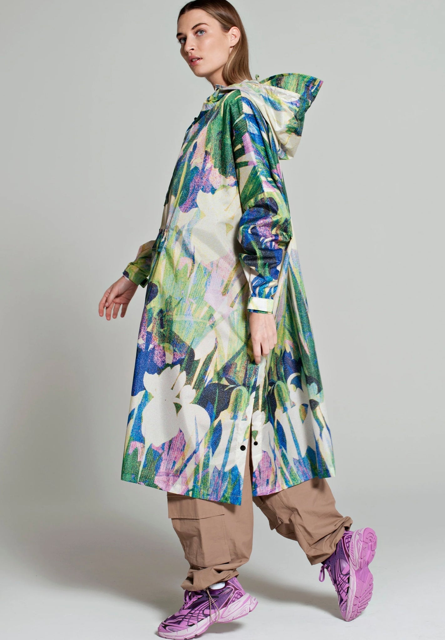 RAINKISS - Lily Rain Poncho - Green - BACKYARD