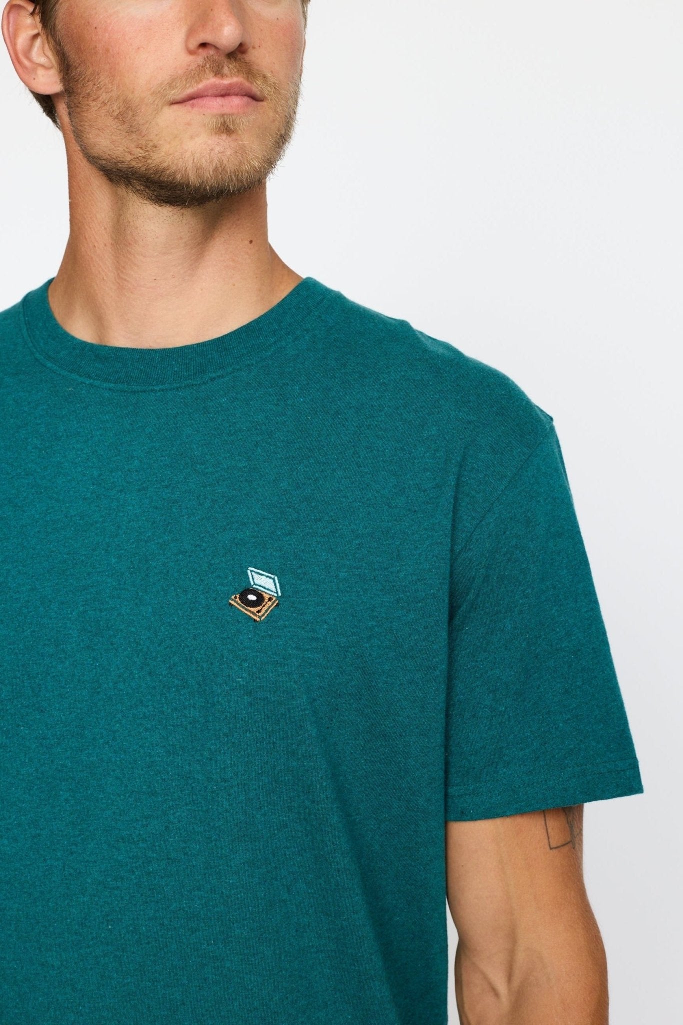 REVOLUTION - 1449 PLA Application T-Shirt - Petrol - BACKYARD