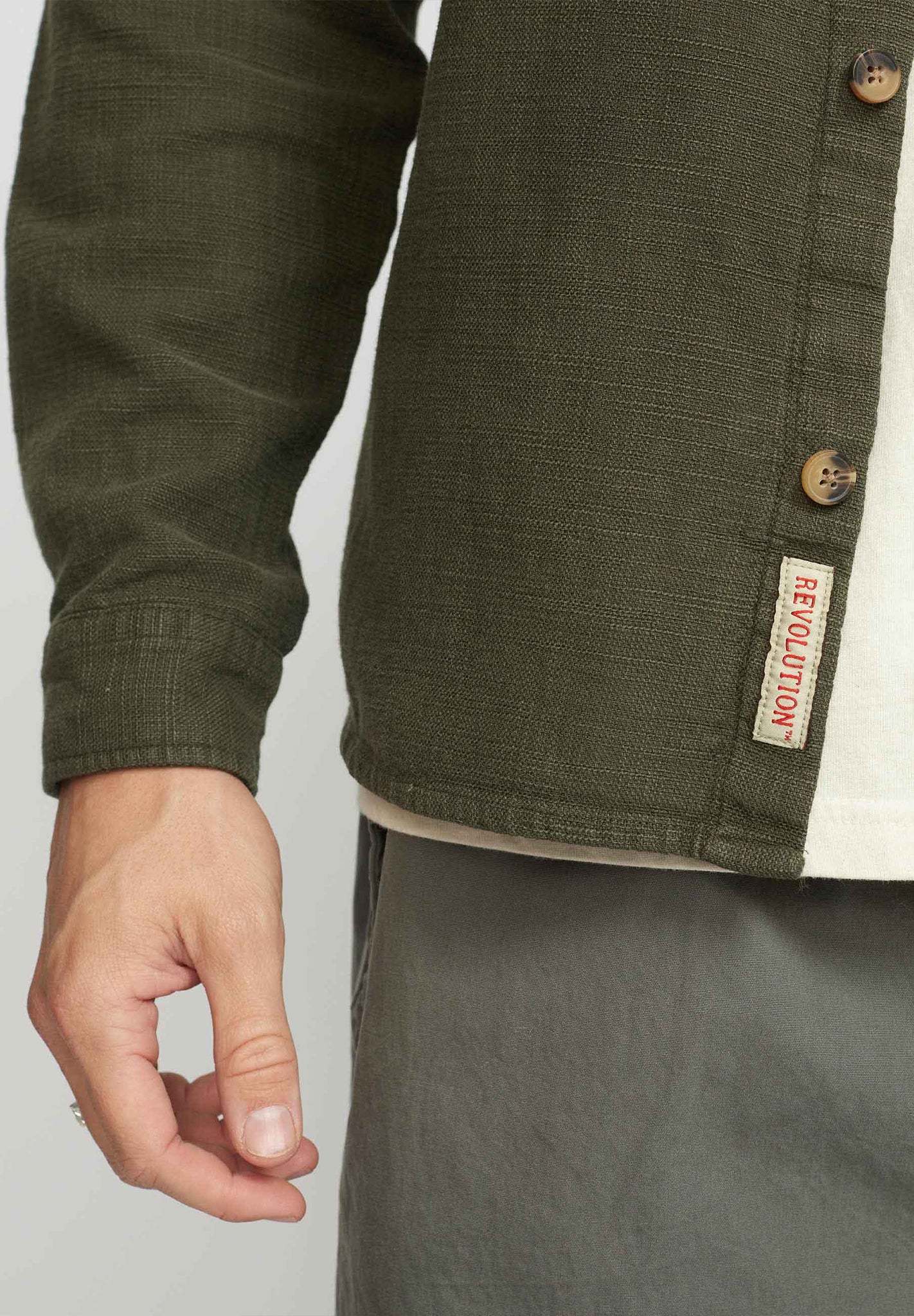 REVOLUTION - 3997 Casual Overshirt - Army - BACKYARD