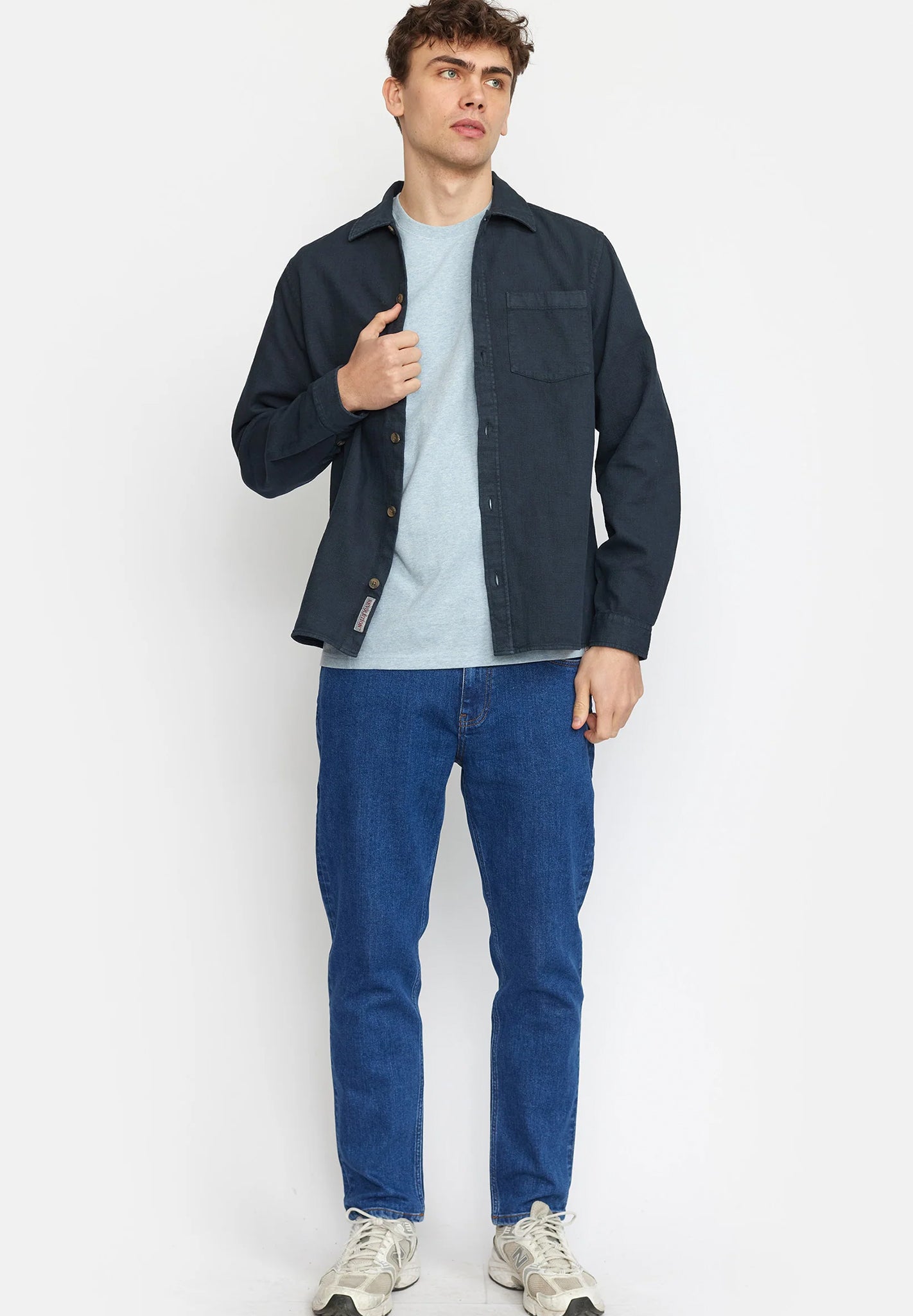 REVOLUTION - 3997 Casual Overshirt - Navy - BACKYARD