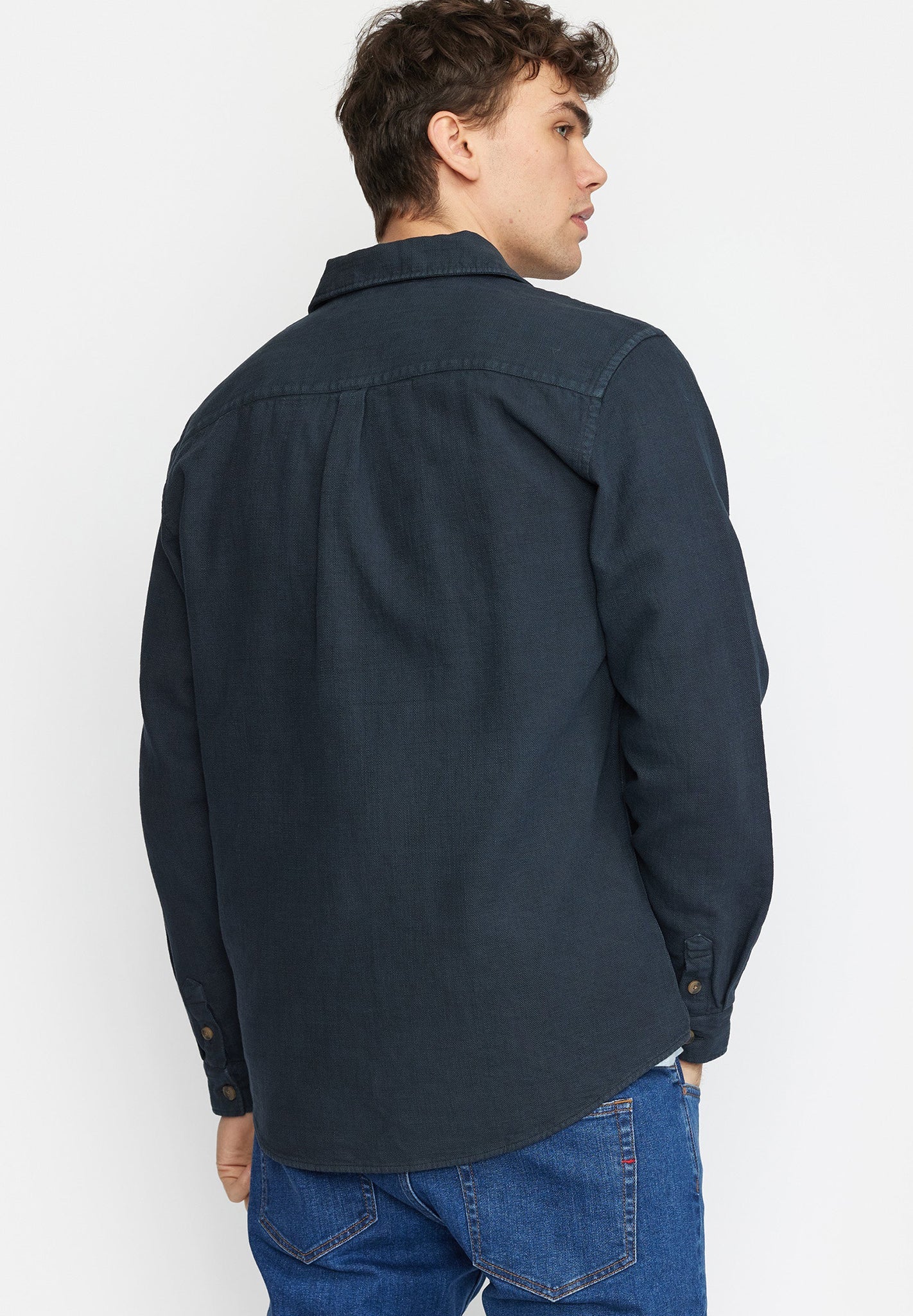 REVOLUTION - 3997 Casual Overshirt - Navy - BACKYARD