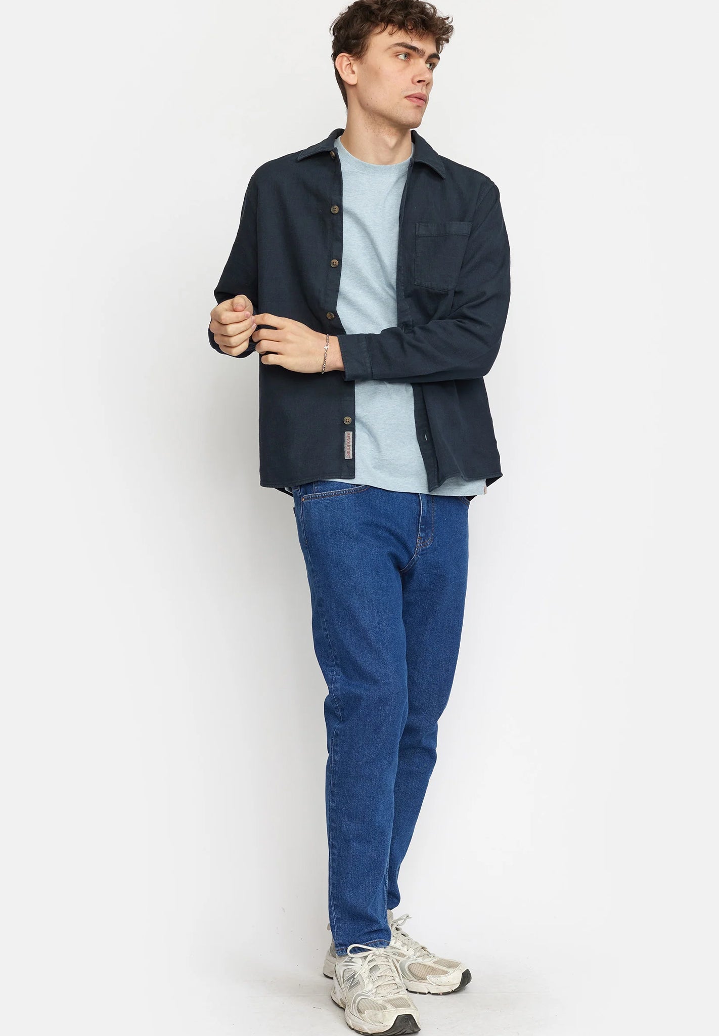REVOLUTION - 3997 Casual Overshirt - Navy - BACKYARD