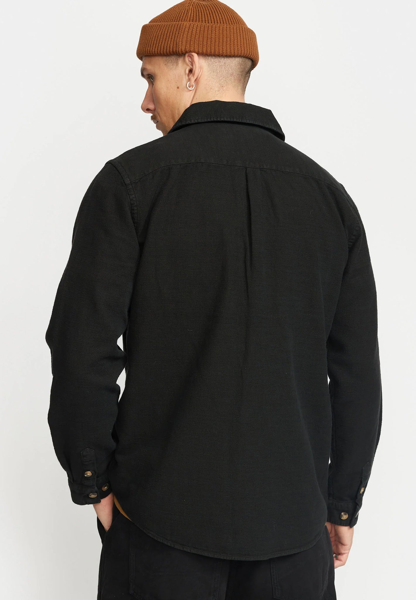 REVOLUTION - 3997 Casual Overshirt - Black - BACKYARD