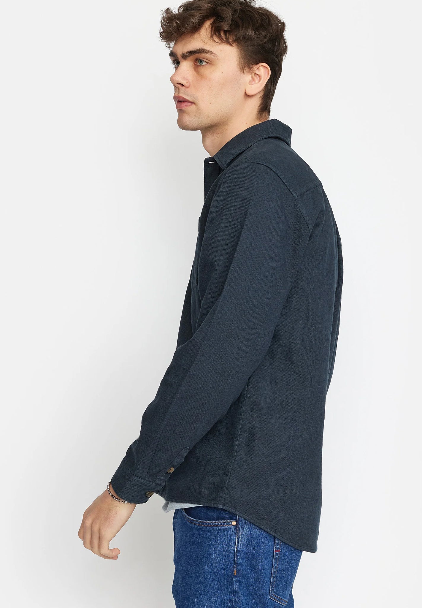 REVOLUTION - 3997 Casual Overshirt - Navy - BACKYARD