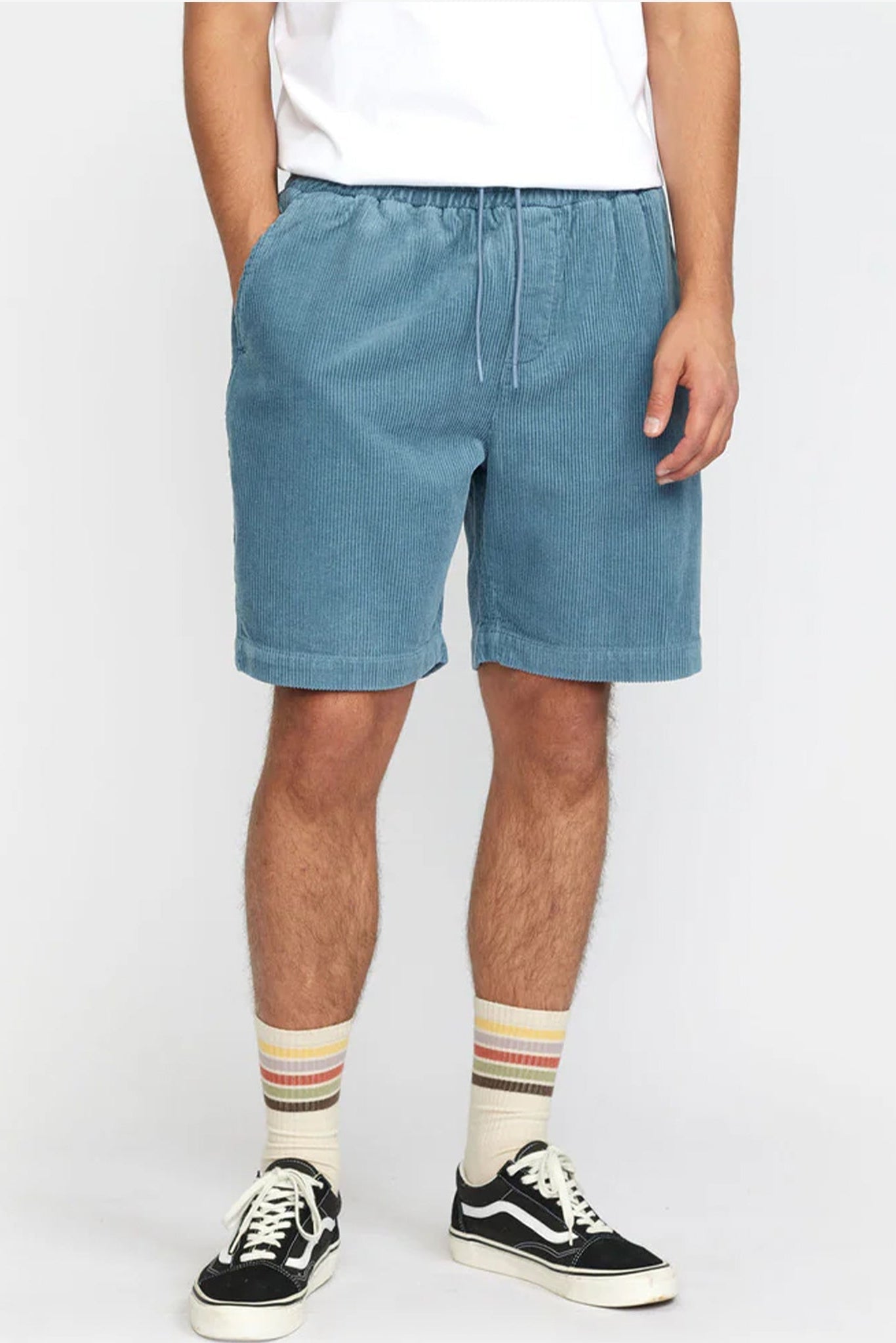 REVOLUTION - 4053 Long Casual Shorts - Dustblue - BACKYARD