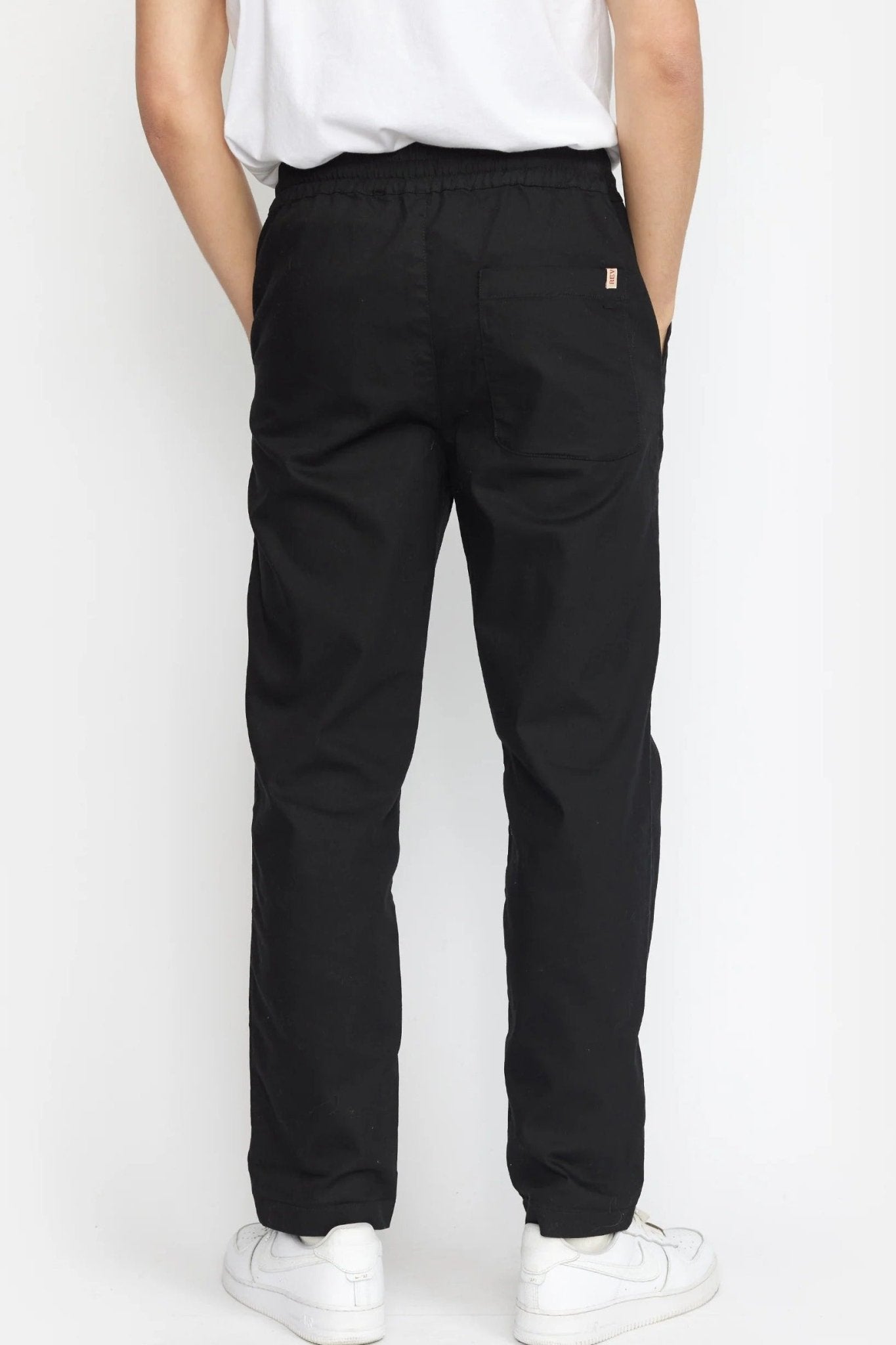 REVOLUTION-5871 Casual Trousers-Black-BACKYARD
