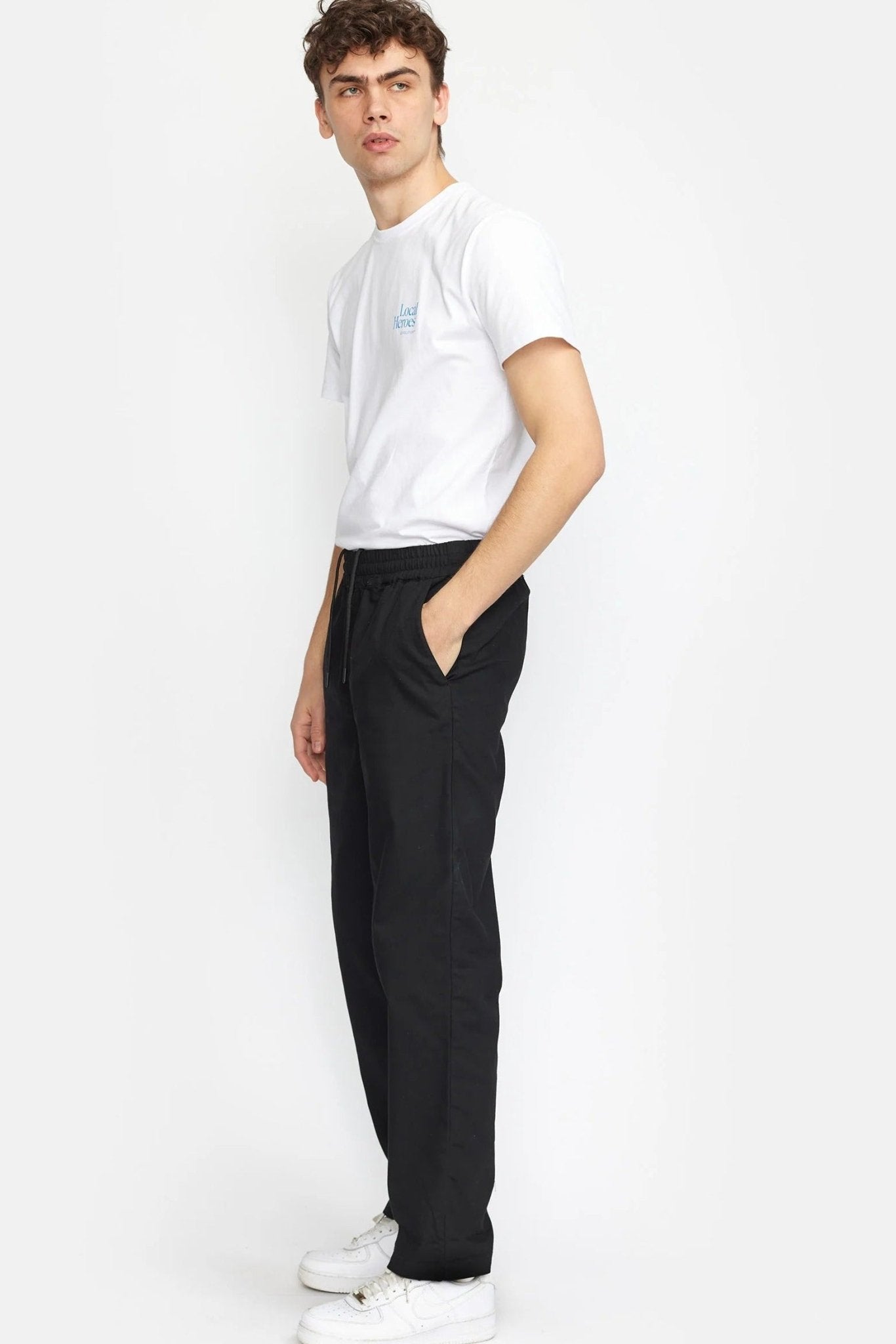 REVOLUTION-5871 Casual Trousers-Black-BACKYARD