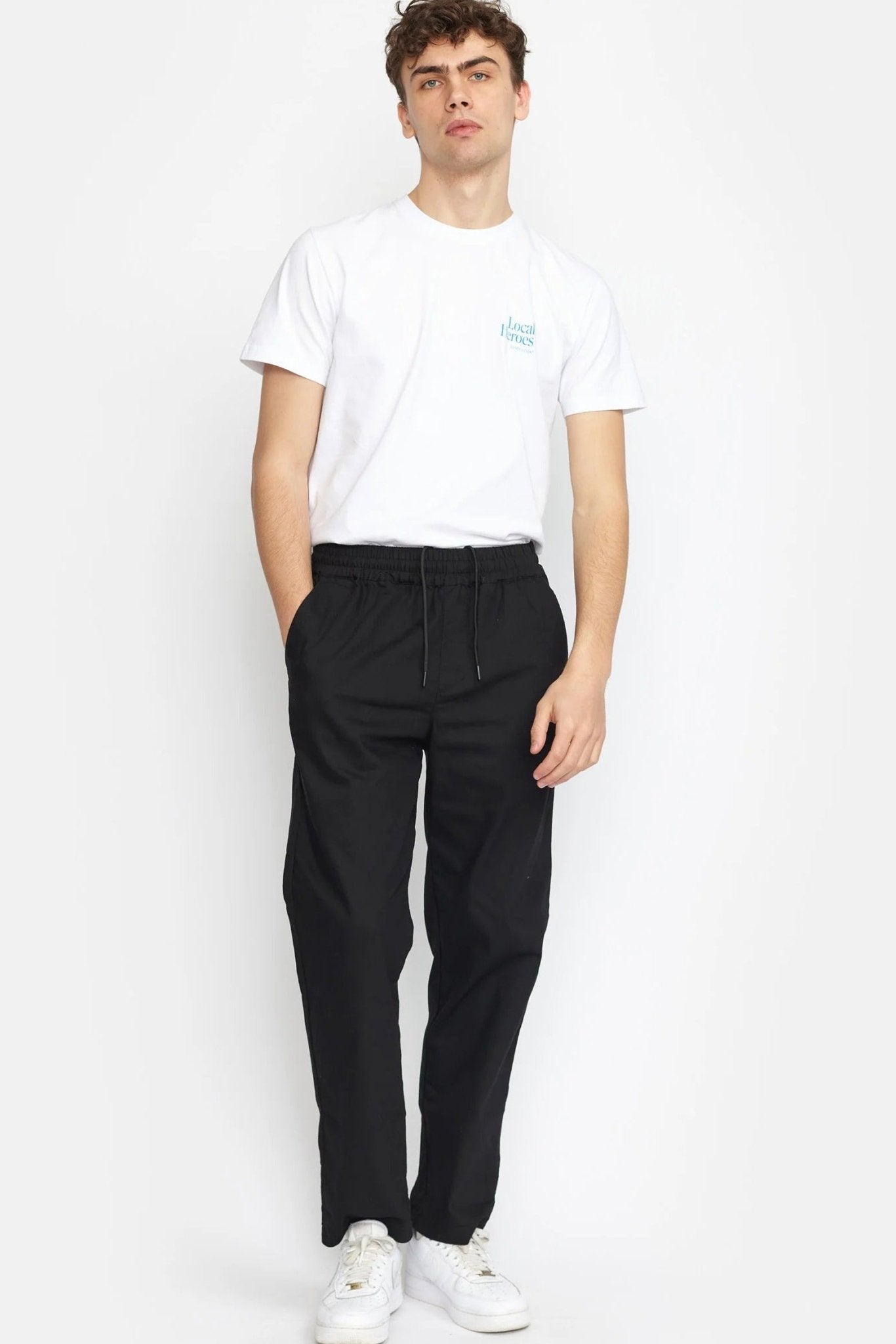 REVOLUTION-5871 Casual Trousers-Black-BACKYARD