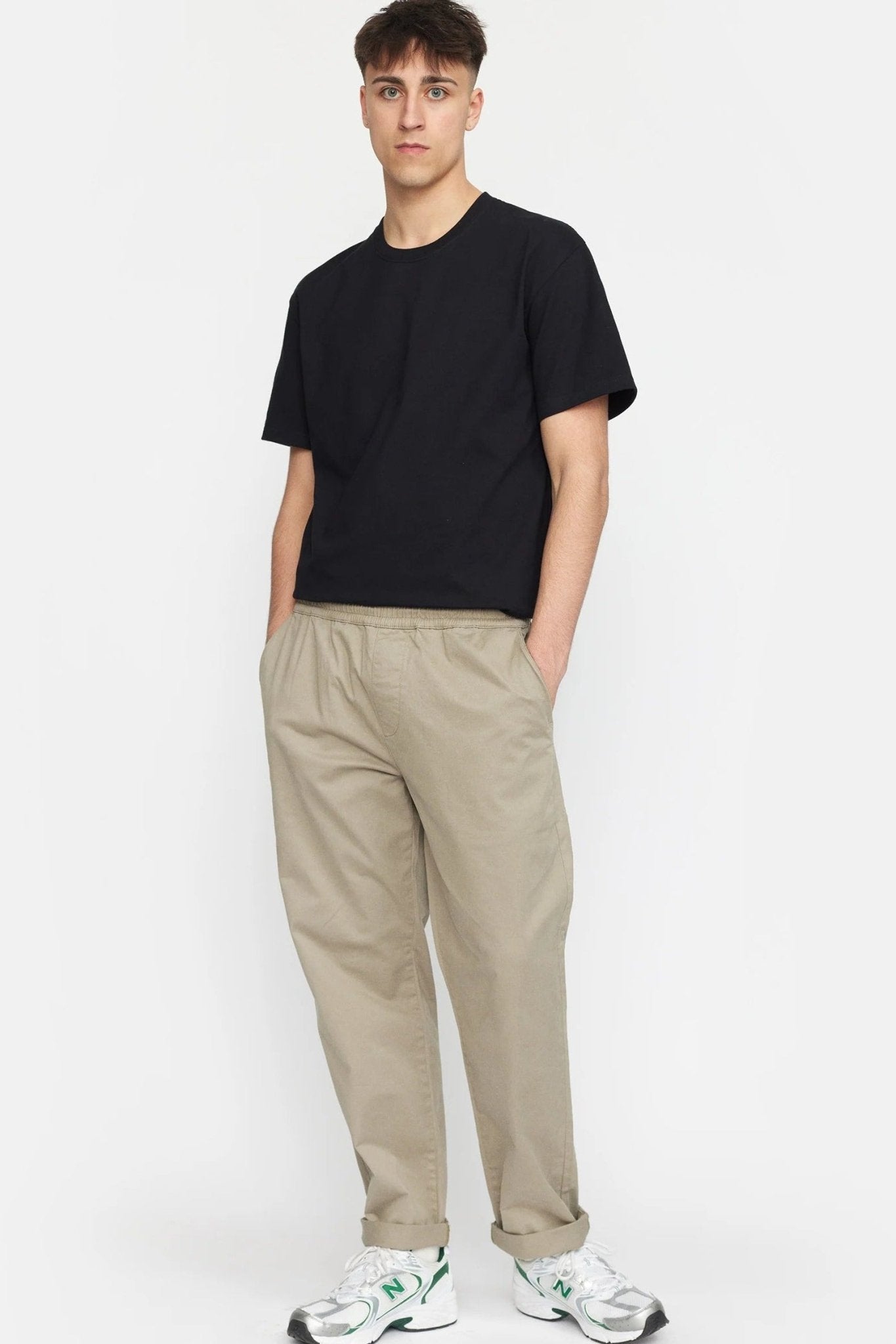 REVOLUTION-5871 Casual Trousers-Grey-BACKYARD