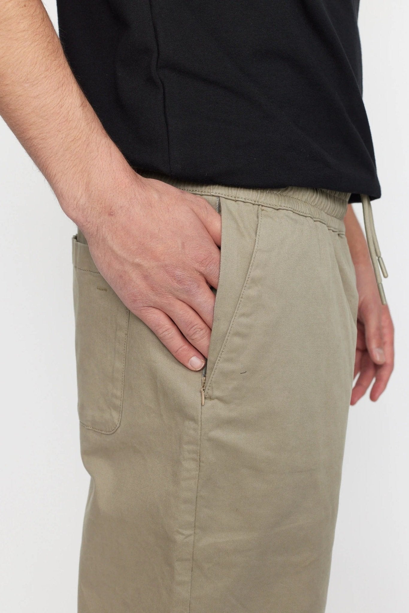 REVOLUTION-5871 Casual Trousers-Grey-BACKYARD