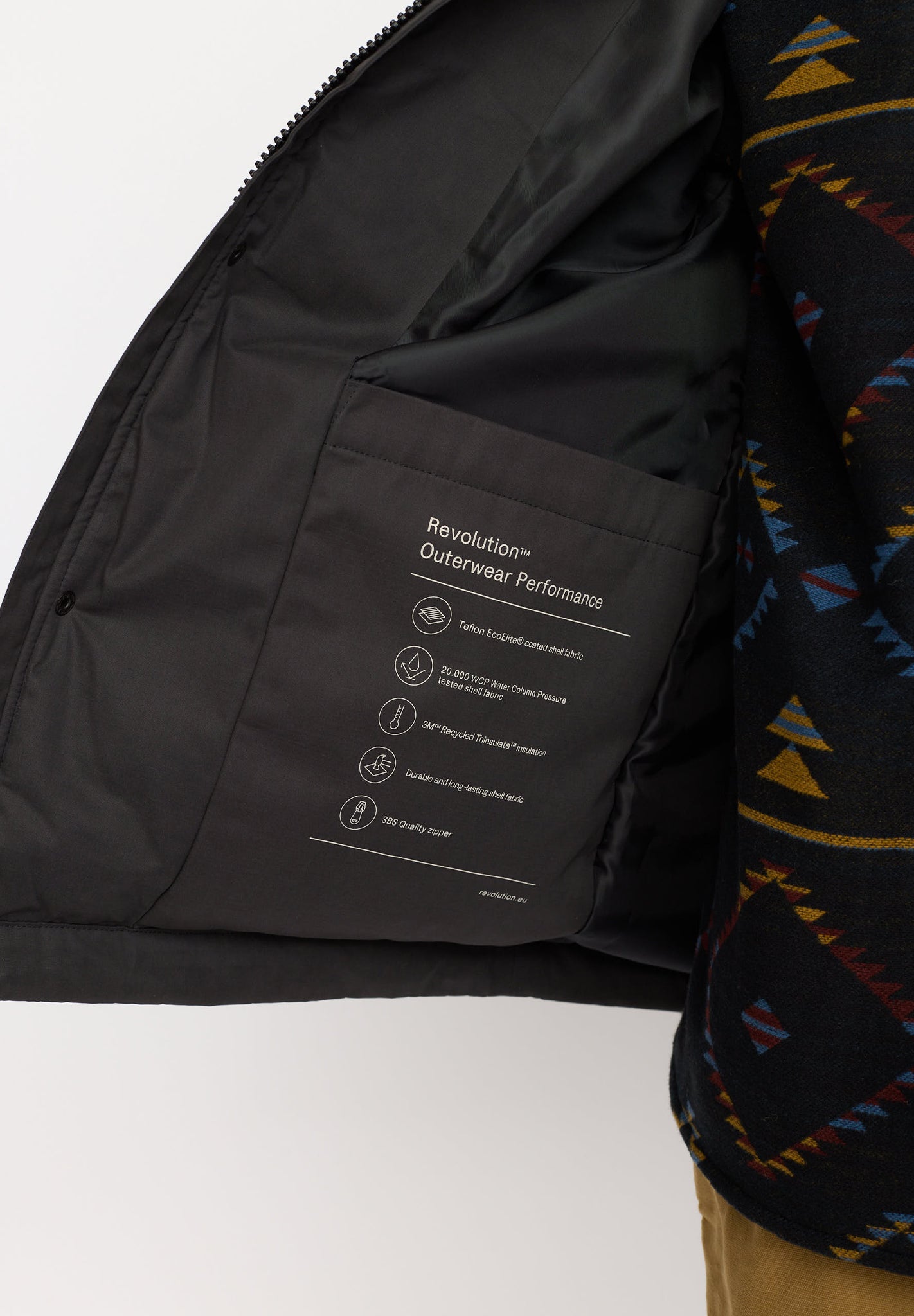 REVOLUTION - 7851 Padded City Jacket - Black - BACKYARD