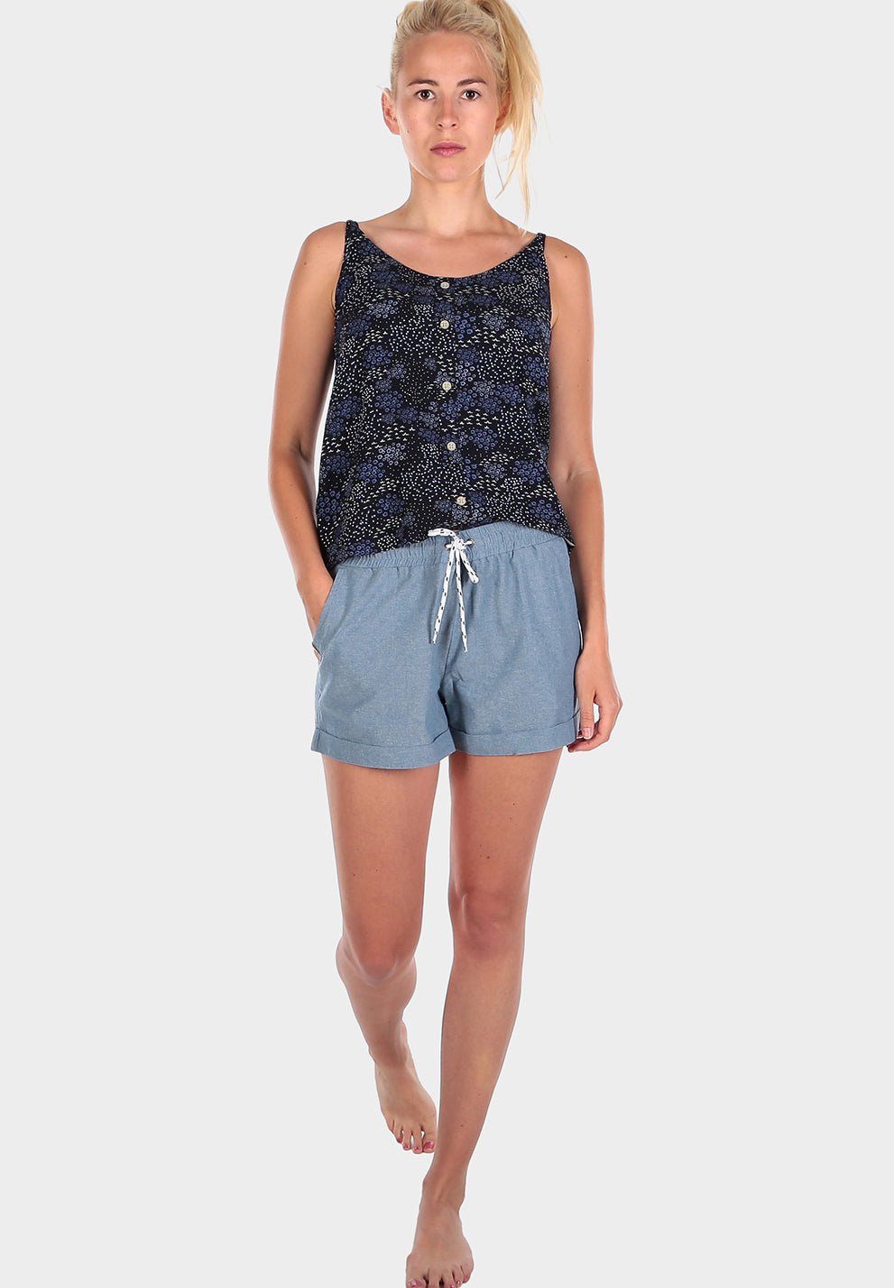IRIEDAILY-Chambray Girl Short - BACKYARD