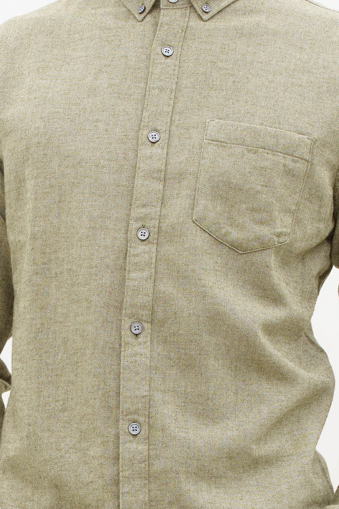 NOWADAYS - Soft Brushed Shirt - Mineral Green - BACKYARD